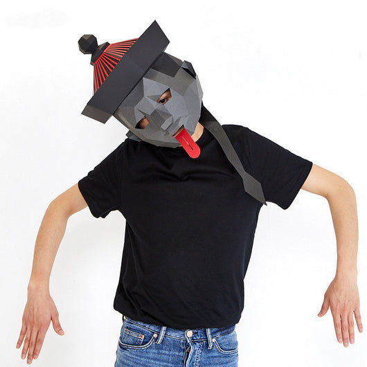 Máscara de Zombi Molde de Papel Creativo - Careta Aterradora - Image 4