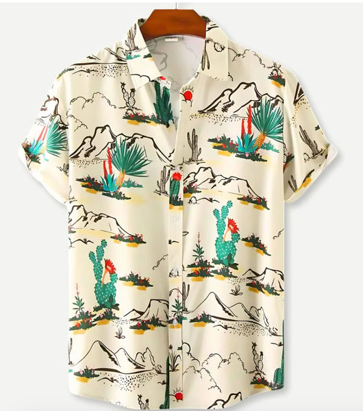 Camisa Hawaiana de Manga Corta con Solapa - Image 24