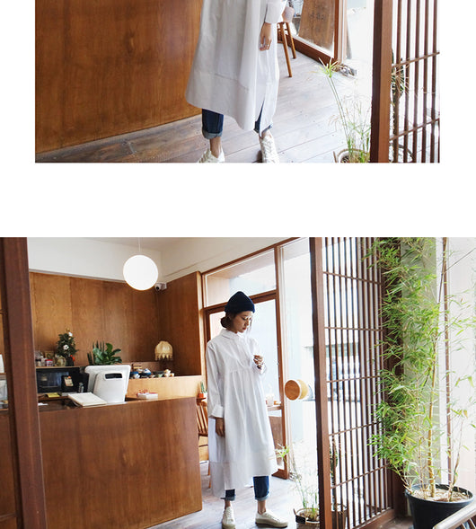 Vestido Camisero Holgado Talla Grande Manga Larga para Mujer - Image 20