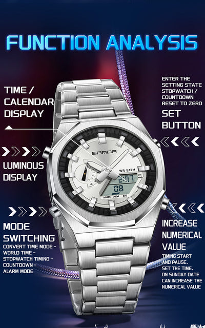 Reloj Deportivo Dual Display para Hombre - Multifunción Verano - Image 11