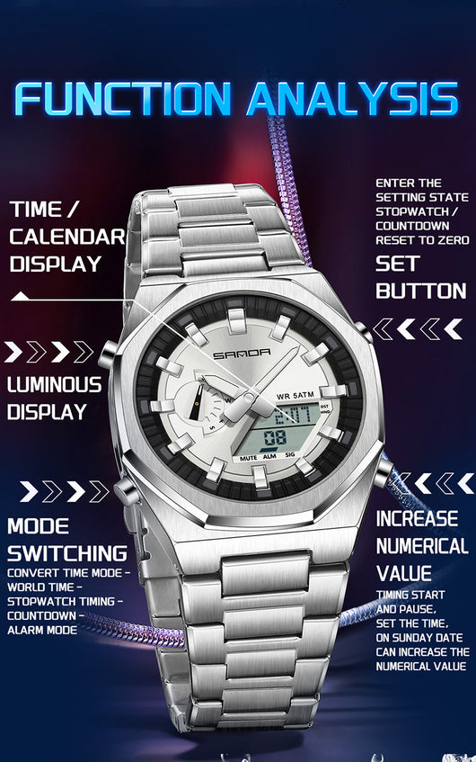 Reloj Deportivo Dual Display para Hombre - Multifunción Verano - Image 11