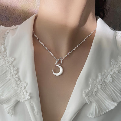 Collar Colgante Luna Plateada con Brillo - Accesorio de Personalidad - Image 10