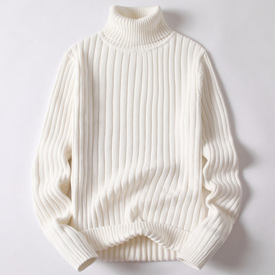 Suéter Cuello Alto Hombre Mujer - Diseño Liso y Rayas Moda Otoño Invierno - Image 20