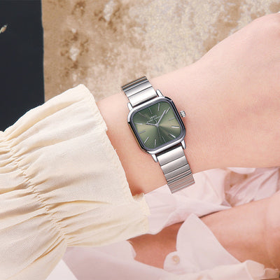 Reloj de Acero Inoxidable Cuadrado Elegante con Movimiento de Cuarzo - Image 5