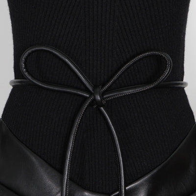 Suéter de Cuero con Costuras en Contraste para Mujer - Image 9