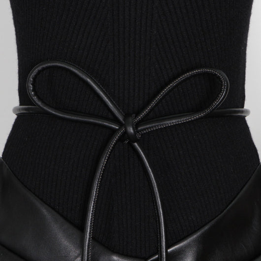 Suéter de Cuero con Costuras en Contraste para Mujer - Image 9