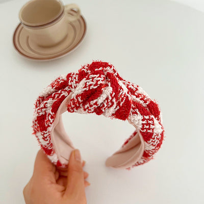 Diadema Navideña Roja con Nudo Central y Ala Ancha - Image 11