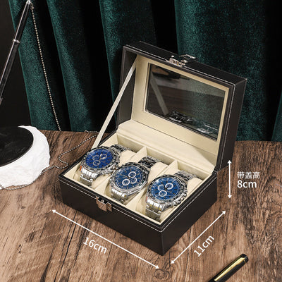 Caja Organizadora de Relojes Retro con Acabado Cuero PU y Diseño Madera - Image 13