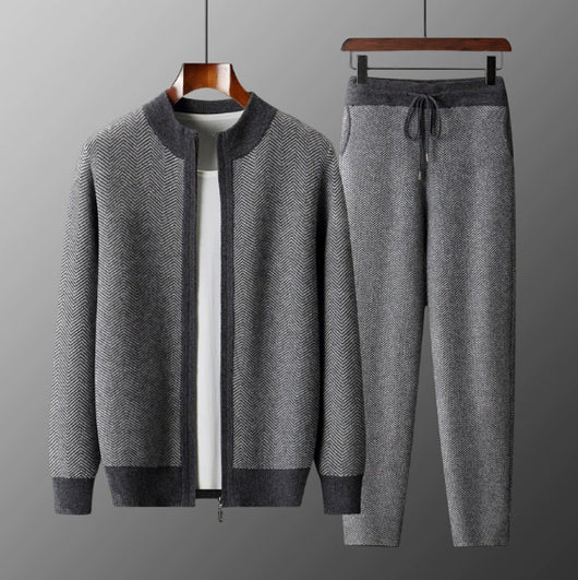 Cardigan de Lana Pura para Hombre con Cierre de Cremallera y Cuello Alto - Image 5