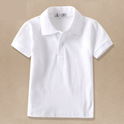 Playera Infantil Blanca con Cuello de Solapa CUHK - Image 9