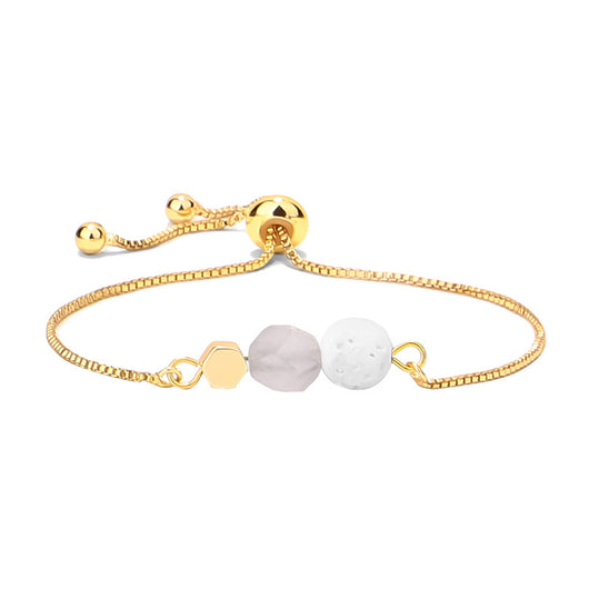 Pulsera Yoga Ojo de Tigre con Cadena de Oro 14K y Piedra Volcánica - Image 12