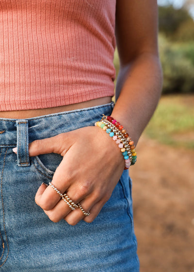 Pulseira de Pedra Natural + Fecho Banhado a Ouro 14k: Key West