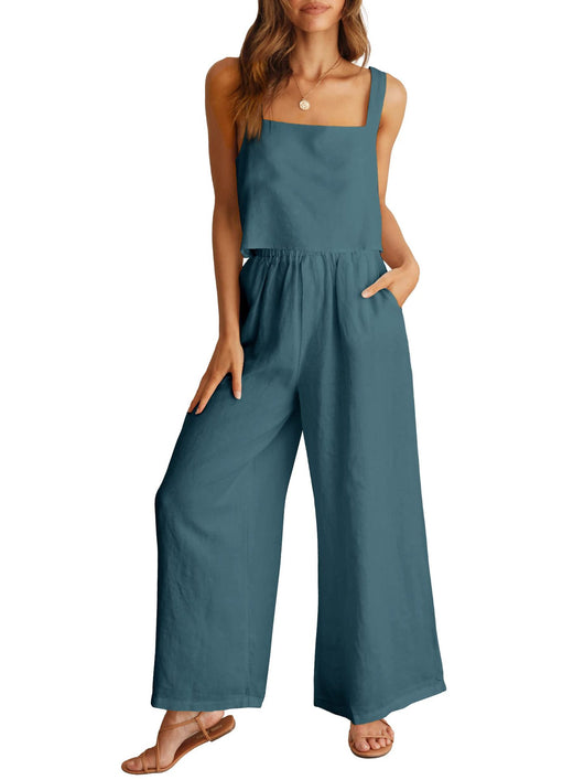 Conjunto Casual Elegante: Top Sin Mangas y Pantalón Ancho - Image 7