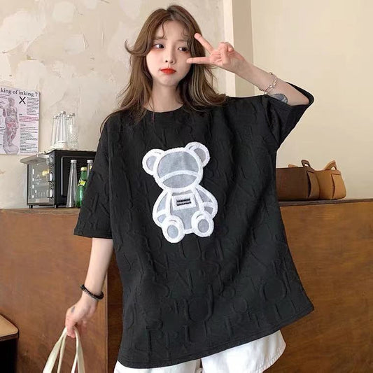 Camiseta Holgada de Manga Corta para Mujer - Image 2