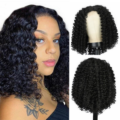 Peluca Afro Rizada Corta con Encaje Frontal - Image 6