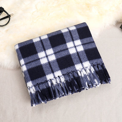 Bufanda Reversible de Cuadros Clásica para Otoño e Invierno - Unisex con Terciopelo Suave - Image 9