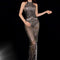 Vestido Estampado Carne para Fiesta Nocturna y Discoteca