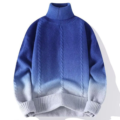 Suéter Tejido Cuello Alto con Degradado de Color para Hombre - Image 6