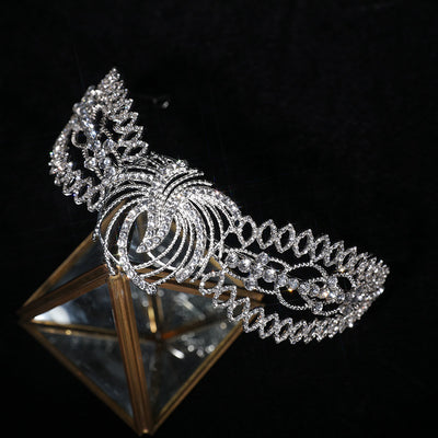 Tiara Nupcial de Cristales Barrocos - Tocado de Lujo para Novia - Image 2