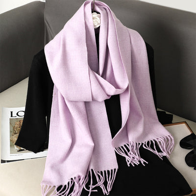 Pashmina Cálida de Color Sólido para Mujer - Chal Suave Estilo Cashmere - Image 48