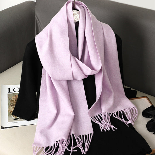 Pashmina Cálida de Color Sólido para Mujer - Chal Suave Estilo Cashmere - Image 48