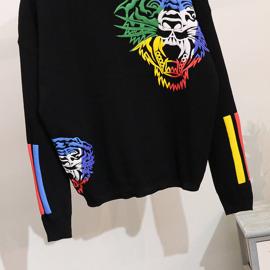 Conjunto de Pantalón y Blusa Tejida con Estampado de Tigre para Mujer - Image 9