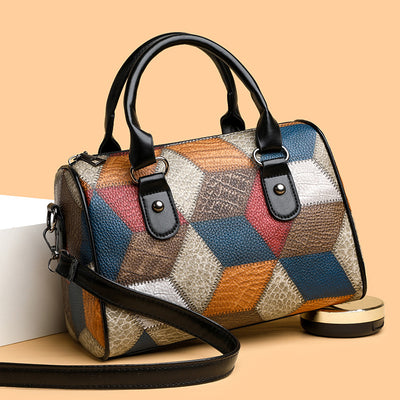 Bolso Bandolera Geométrico Cuadrillé Contraste de Colores para el Trabajo - Image 4