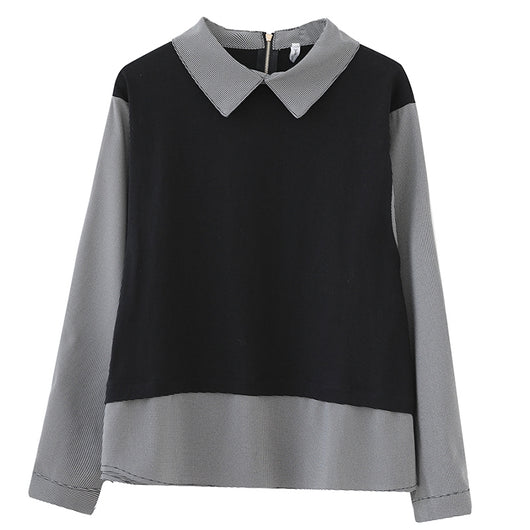 Blusa Cuadrille Tallas Grandes Suelta y Fresca con Doble Capa - Image 5