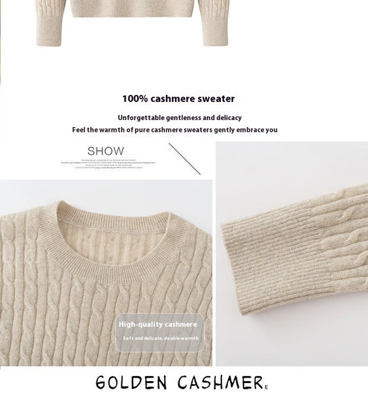 Suéter de Cuello Redondo para Mujer en Cashmira Pura - Image 16