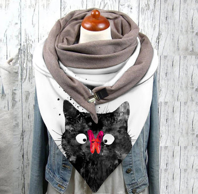 Bufanda Unisex con Estampado de Gato - Diseño Minimalista - Image 17