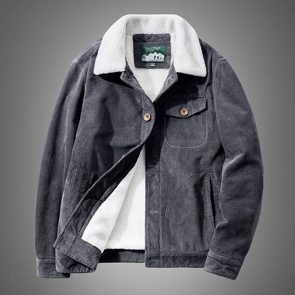 Chaqueta Casual Oversize para Hombre con Rayas Finas