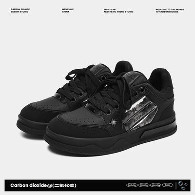 Tenis Plataforma Couple's Negro Estampado Estrella - Moda Urbana Coordinada - Image 2