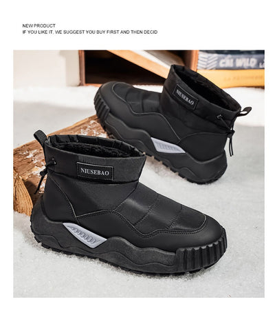 Botas Casuales de Algodón Cálidas para Hombre - Botines Estilo Mid-Top - Image 23