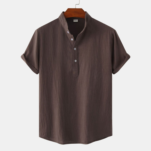 Camisa Casual de Manga Corta Básica para Hombre - Perfecta para Playa y Verano - Image 28