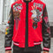 Chaqueta Roja Oversized de Algodón - Estilo Casual Desabrochada