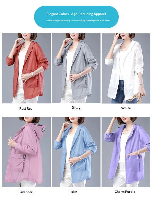 Chaqueta Protectora UV Suelta Talla Grande para Mujer - Image 16