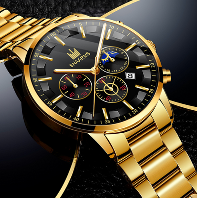 Reloj de Cuarzo Grande con Tres Ojos y Calendario - Diseño Redondo Elegante - Image 12