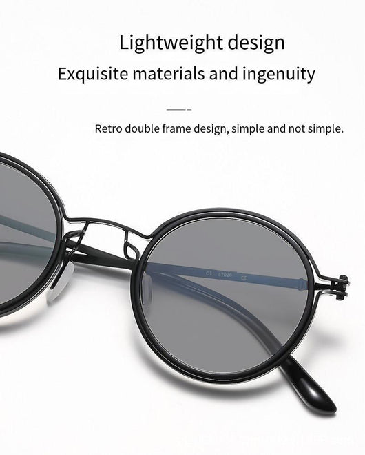 Gafas de Sol Redondas Punk Metal para Hombre - Image 11