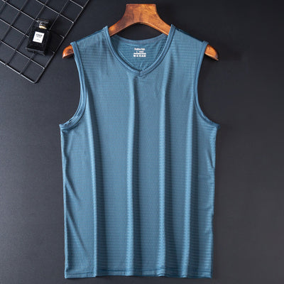 Camiseta Deportiva Holgada Transpirable de Talle Grande sin Mangas - Image 7
