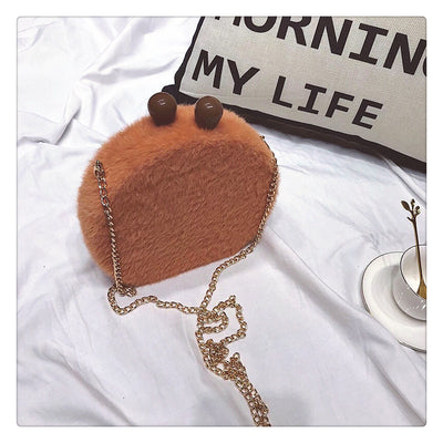 Bolso Bandolera de Ante con Cadena Dorada para Mujer - Otoño Invierno - Image 8