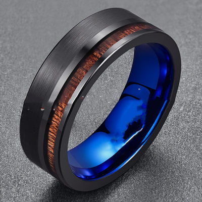 Anillo de Acero Tungsteno Frosted para Hombre - Diseño Minimalista