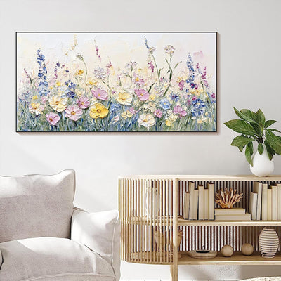 Cuadro Decorativo Flores 3D con Técnica Paleta - Arte Moderno para Sala de Estar - Image 6