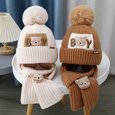 Gorro y Bufanda Tejida para Bebé - Conjunto Osito Calientito - Image 42