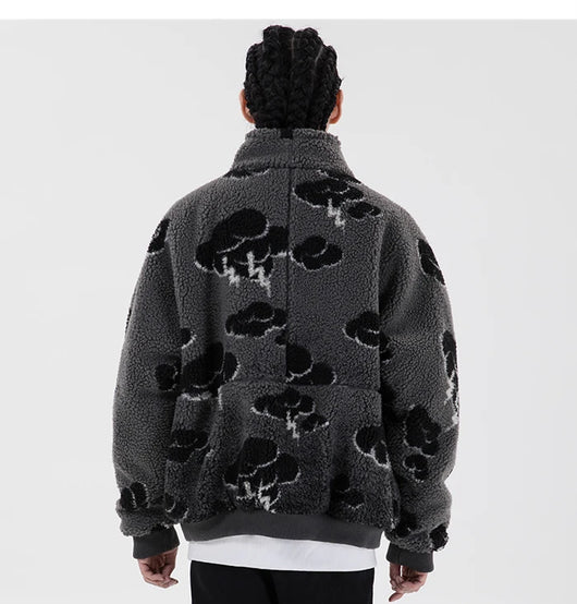 Abrigo de Invierno MADE EXTREME Retro Oversize con Forro de Borrego para Hombre - Image 9