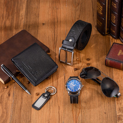 Set de Regalo Ejecutivo: Reloj, Cartera, Cinturón, Llavero y Accesorios Premium - Image 10
