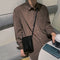 Bolsa Carteiro Masculina de Couro Estilo Coreano