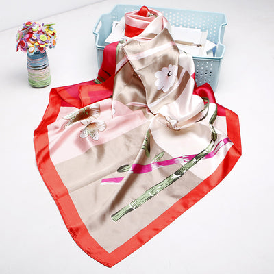 Pañuelo de Seda 90cm Estampado Anacardo - Image 53