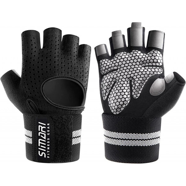 Guantes de Fitness para Hombre con Dedos Cortos
