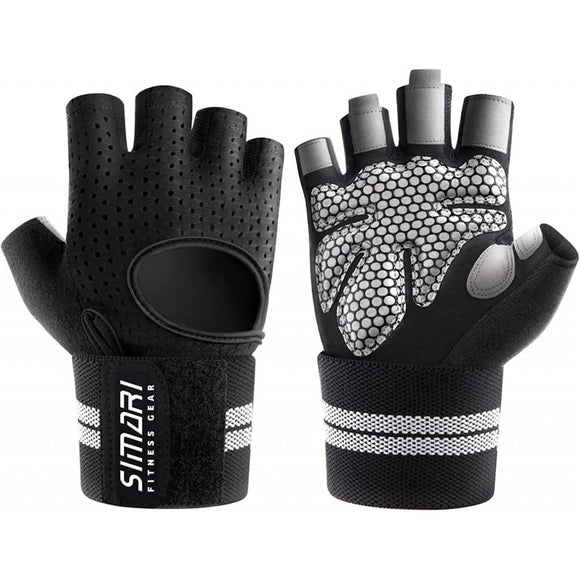 Guantes de Fitness para Hombre con Dedos Cortos