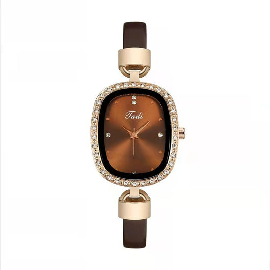 Reloj de Pulsera para Mujer con Brazalete de Diamantes - Conjunto de 2 Piezas - Image 8